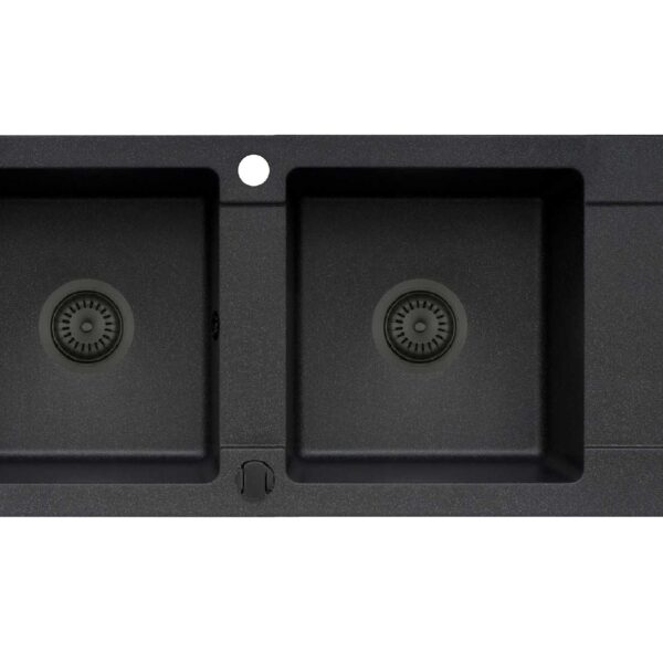 Chiuveta Pyragranite MIDO 116x50 2B1D Black
