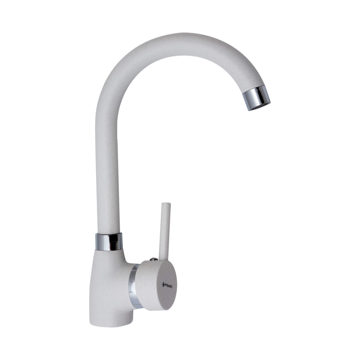Set chiuveta granit ROUND 1B Ø49 & baterie BELLO White - imagine 4