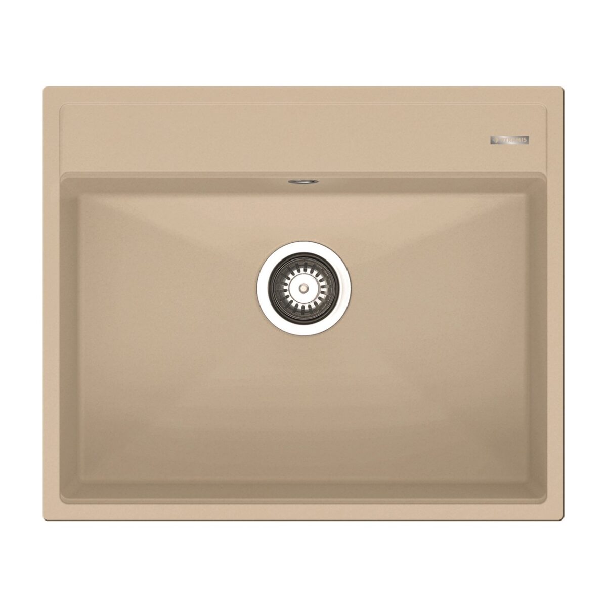 Set chiuveta granit ITHAKA 1B 61x51 si baterie ADELITA Dark Beige - imagine 2