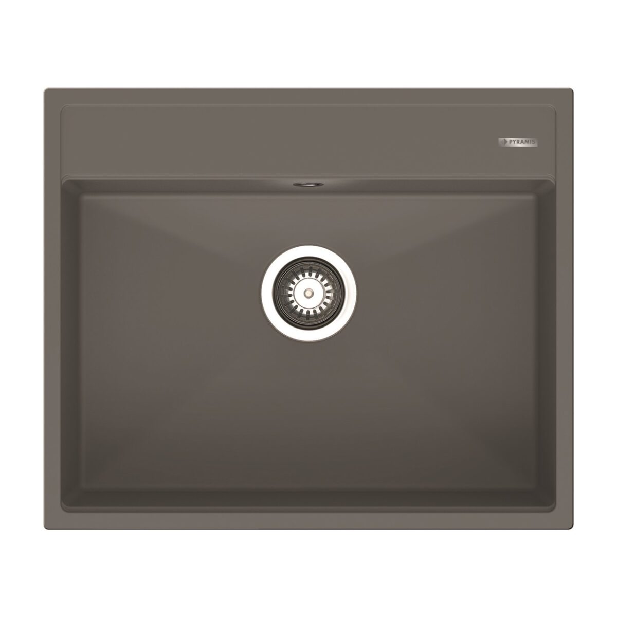 Set chiuveta granit ITHAKA 1B 61x51 si baterie ADELITA Iron Grey - imagine 2