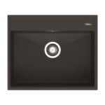 Set chiuveta granit ITHAKA 1B 61x51 si baterie ADELITA Volcano - imagine 2