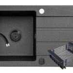 Set chiuveta Pyragranite NEXT 76, baterie Eco Bello si Cos Extensibil