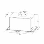 Hota total incorporabila Pyramis MD 52cm Inox Knob - imagine 5