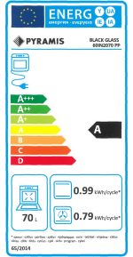 Cuptor electric Pyramis 60IN 2070 MD Black Glass - imagine 3