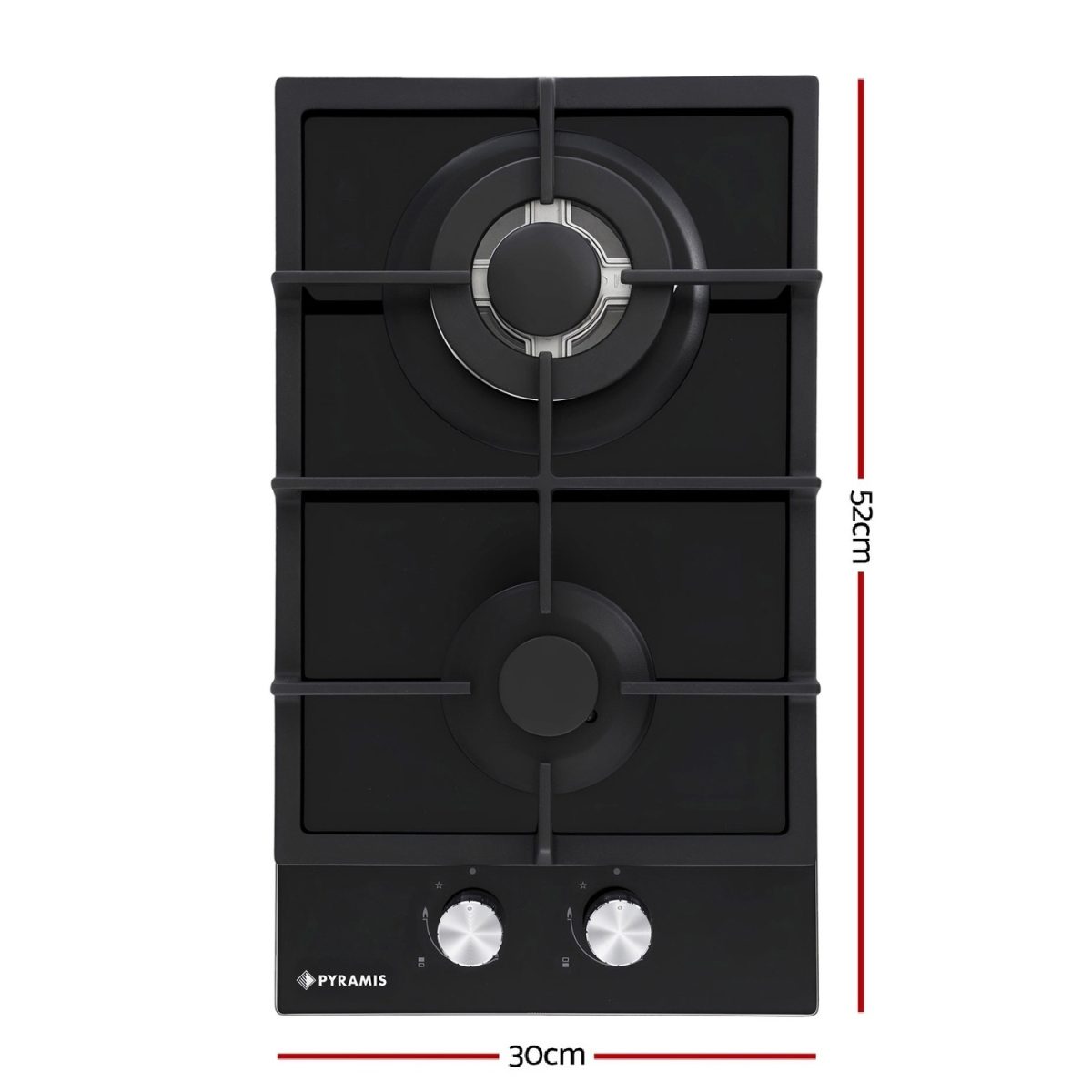 Plita gaz domino Pyramis 493 Wok Black Glass - imagine 2