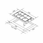 Plita gaz domino Pyramis 493 Wok Black Glass - imagine 4