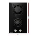 Plita gaz domino Pyramis 496 Black Glass - imagine 2