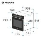 Cuptor electric Pyramis 60IN 4031 ND Smoked 3Glass - imagine 3