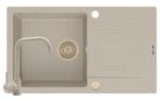 Set chiuveta Pyramis KARPATHOS 76x44 si baterie ECO LUNGO full beige