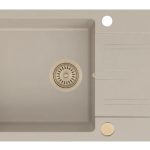 Chiuveta Pyragranite KARPATHOS 68x44 1B1D Beige