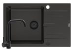 Set chiuveta Pyramis KARPATHOS 68x44 si baterie ECO LUNGO full black