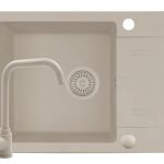 Set chiuveta Pyramis KARPATHOS 59x44 si baterie ECO LUNGO full beige