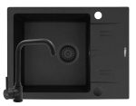 Set chiuveta Pyramis KARPATHOS 59x44 si baterie ECO LUNGO full black