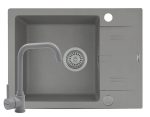 Set chiuveta Pyramis KARPATHOS 59x44 si baterie ECO LUNGO full grey