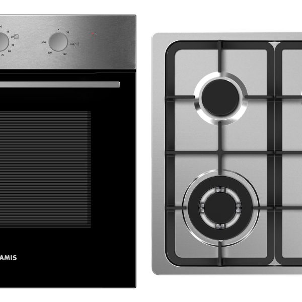 Set Pyramis 3P.26, cuptor electric incorporabil si plita gaz