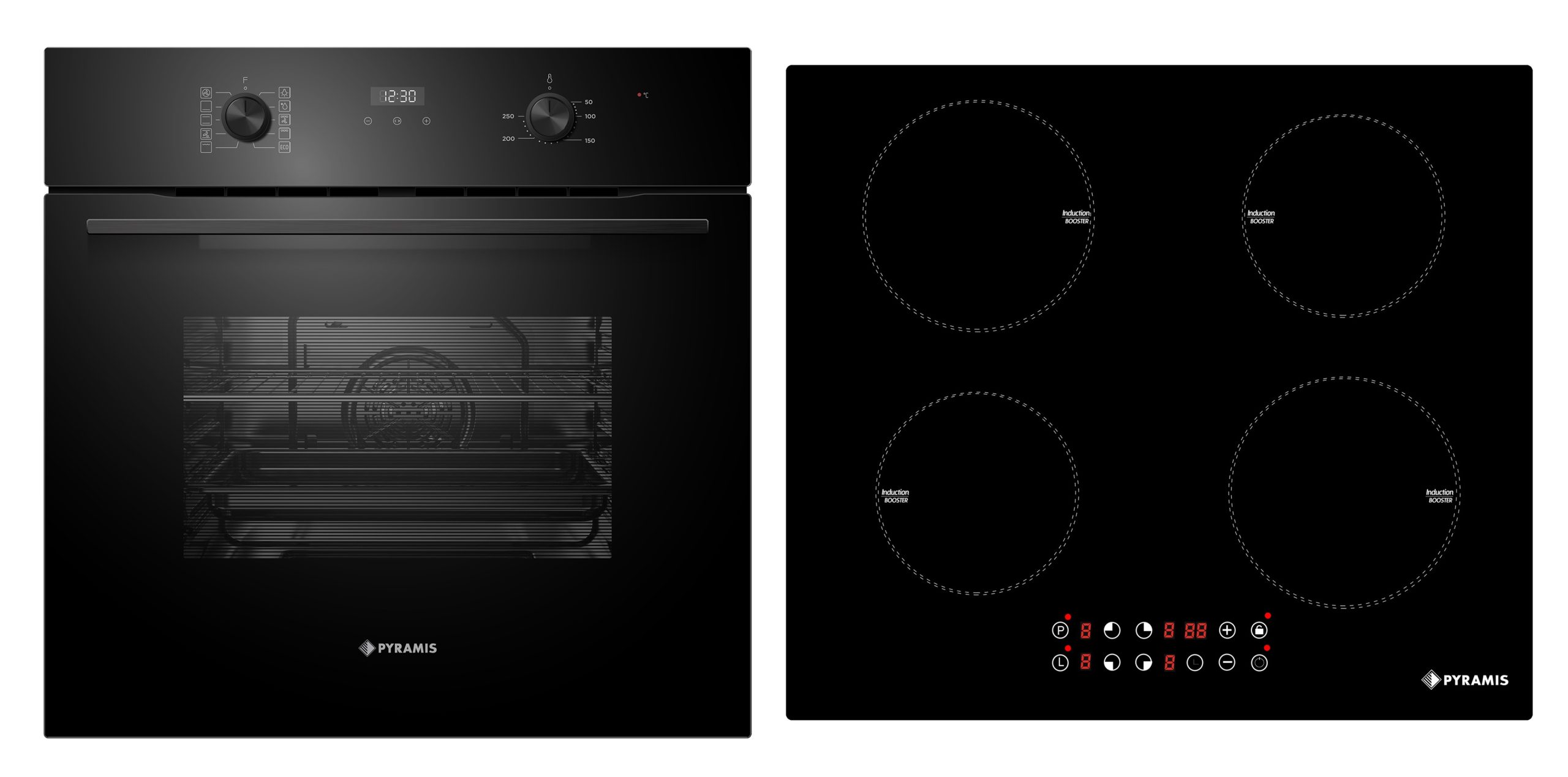 202600006_SET-PYRAMIS-7 Set Pyramis 7P.26, cuptor electric incorporabil si plita inductie - imagine 1