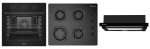 Set Pyramis 10P.26, cuptor electric incorporabil, plita gaz si hota telescopica