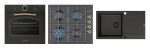 Set Pyramis 19P.26 SQ, cuptor electric incorporabil, plita gaz si chiuveta de granit