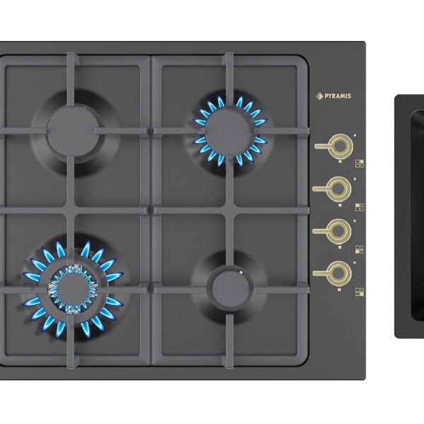Set Pyramis 19P.26 SQ, cuptor electric incorporabil, plita gaz si chiuveta de granit