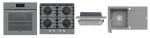 Set Pyramis 23P.26, cuptor electric incorporabil, plita gaz, hota telescopica, chiuveta de granit si baterie