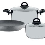 Set vase de gatit din inox si aluminiu Pyramis MIX COOK, 5 piese