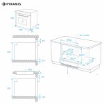 Set Pyramis 4P.26, cuptor electric incorporabil si plita gaz - imagine 3