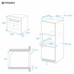 Set Pyramis 4P.26, cuptor electric incorporabil si plita gaz - imagine 4