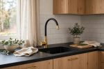 Baterie bucatarie Pyramis Eco Flessi Black PVD Gold - imagine 2