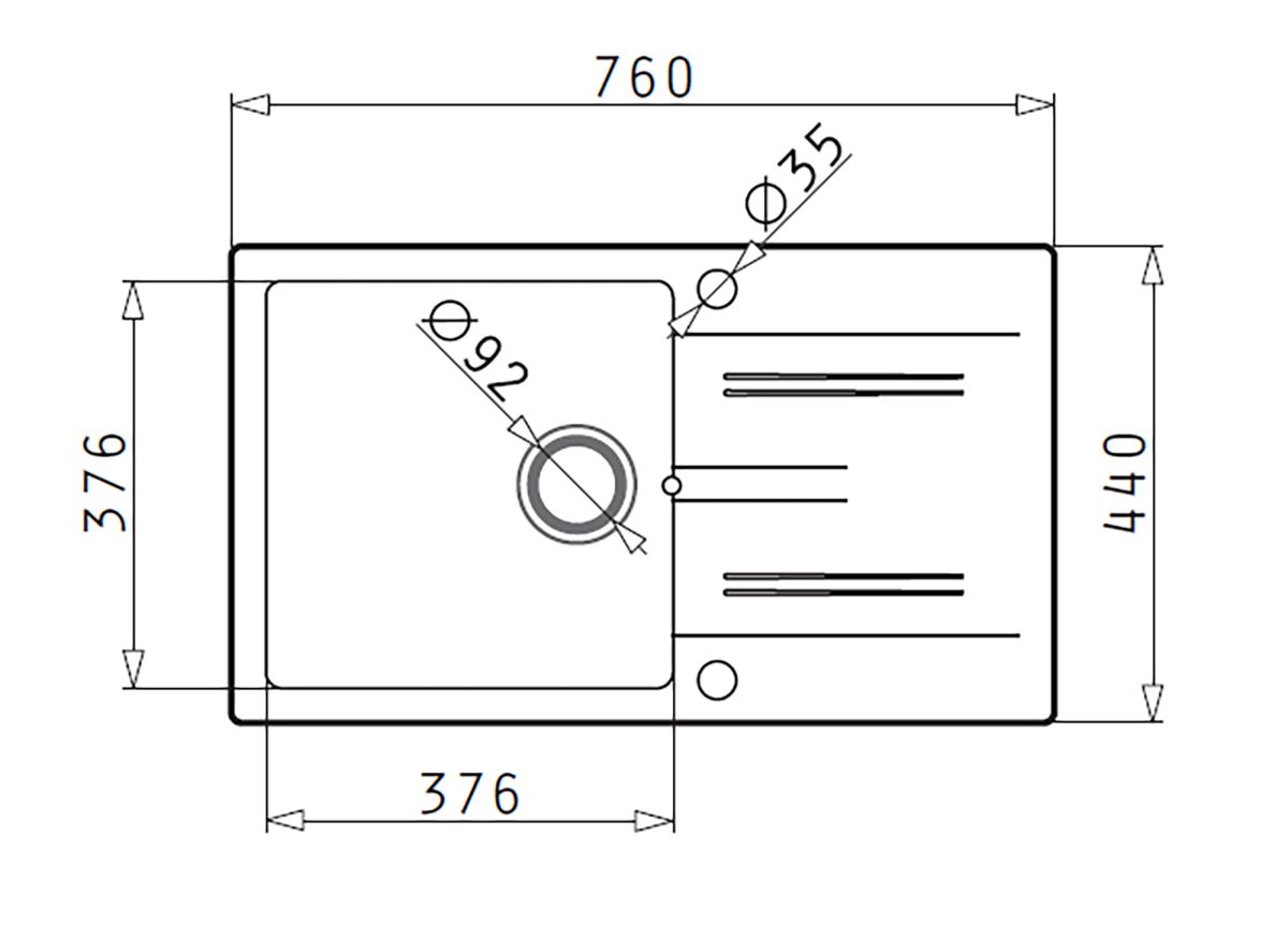 Set Pyramis 18P.26 SQ, cuptor electric incorporabil, plita gaz si chiuveta de granit - imagine 7