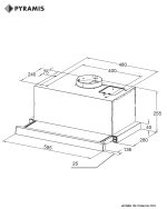 Set  Pyramis 15P.26, cuptor electric incorporabil, plita gaz si hota telescopica - imagine 8